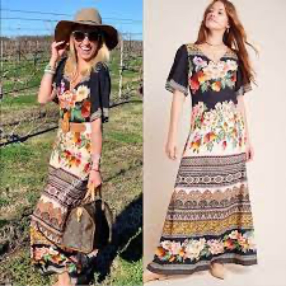 FARM RIO ESMERALDA MAXI DRESS (NWOT) LARGE